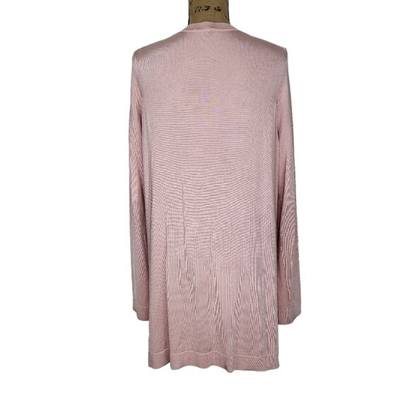 Talbots Boyfriend V-Neck Long Viscose Sweater Cardigan Sweater w/Pockets size LG - Picture 6 of 8